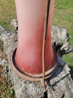 Antique Railroad Lantern RARE Blown Glass School Skater Home RR Candlelight Lamp