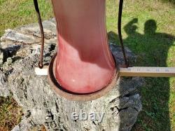 Antique Railroad Lantern RARE Blown Glass School Skater Home RR Candlelight Lamp