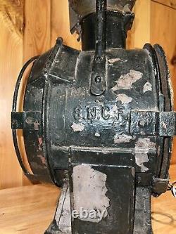 Antique Railroad Lantern SNCF Halard Gillet & Forest RR France Train Locomotive