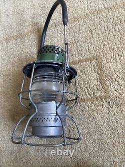Antique Railroad Lantern White Globe Adlake Kero Lamp