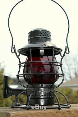 Antique Railroad MARBLEHEAD E. M. St. Railway Lantern