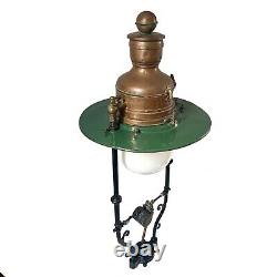 Antique Railroad Platform Street Lamp British Light 1930s Electrified