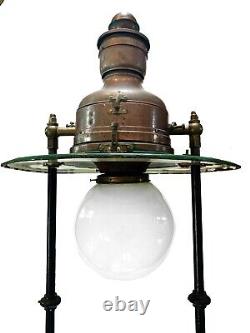 Antique Railroad Platform Street Lamp British Light 1930s Electrified