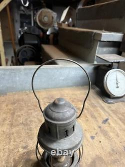 Antique Railroad RR Oil Lantern Lamp Conductor Presentation Bell Bottom Parts