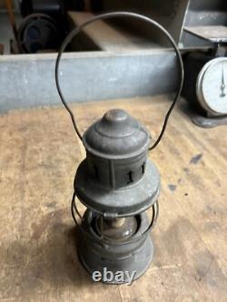 Antique Railroad RR Oil Lantern Lamp Conductor Presentation Bell Bottom Parts
