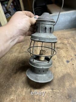 Antique Railroad RR Oil Lantern Lamp Conductor Presentation Bell Bottom Parts