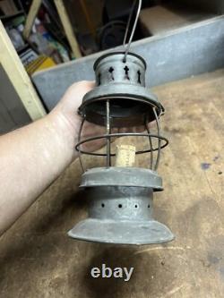 Antique Railroad RR Oil Lantern Lamp Conductor Presentation Bell Bottom Parts