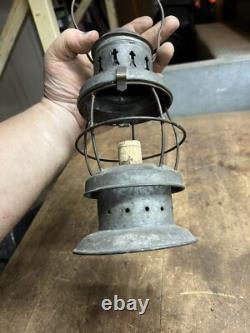 Antique Railroad RR Oil Lantern Lamp Conductor Presentation Bell Bottom Parts