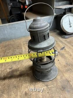 Antique Railroad RR Oil Lantern Lamp Conductor Presentation Bell Bottom Parts