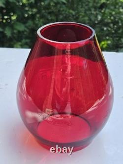Antique Railroad Red Globe L&n Rr Louisville & Nashville Rr Railway Glass Globe