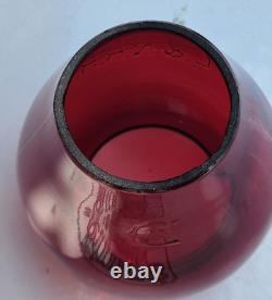 Antique Railroad Red Globe L&n Rr Louisville & Nashville Rr Railway Glass Globe