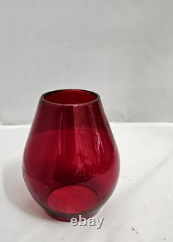 Antique Railroad Red Globe L&n Rr Louisville & Nashville Rr Railway Glass Globe