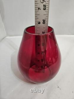 Antique Railroad Red Globe L&n Rr Louisville & Nashville Rr Railway Glass Globe