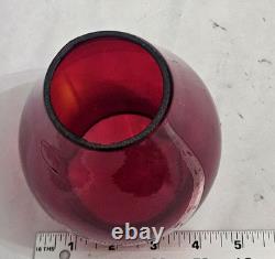 Antique Railroad Red Globe L&n Rr Louisville & Nashville Rr Railway Glass Globe
