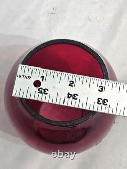 Antique Railroad Red Globe L&n Rr Louisville & Nashville Rr Railway Glass Globe