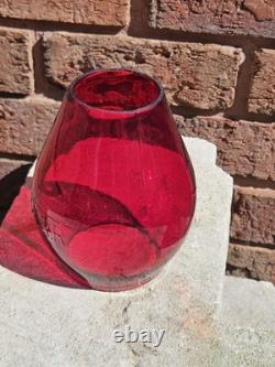 Antique Railroad Red Globe L&n Rr Louisville & Nashville Rr Railway Glass Globe