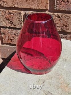 Antique Railroad Red Globe L&n Rr Louisville & Nashville Rr Railway Glass Globe