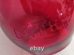 Antique Railroad Red Globe L&n Rr Louisville & Nashville Rr Railway Glass Globe