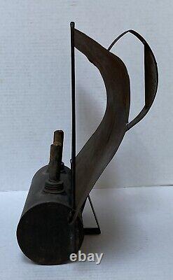 Antique Railroad Roundhouse Wall Oil Torch Lamp Theater Foot Lamp Large 15 Tall