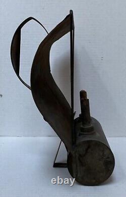 Antique Railroad Roundhouse Wall Oil Torch Lamp Theater Foot Lamp Large 15 Tall