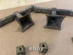 Antique Railroad Sconces Pair Early Double Pullman For Restore Brass Mission
