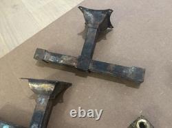 Antique Railroad Sconces Pair Early Double Pullman For Restore Brass Mission