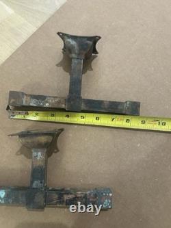 Antique Railroad Sconces Pair Early Double Pullman For Restore Brass Mission