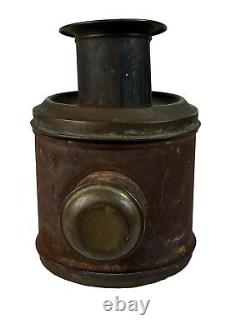 Antique Railroad Switch Signal Lantern / Lamp Light with Chimney & Clear Lens