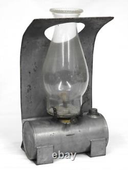 Antique Railroad Train Car Bunk Lantern Oil Lamp Metal Wall Mount Caboose