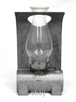 Antique Railroad Train Car Bunk Lantern Oil Lamp Metal Wall Mount Caboose