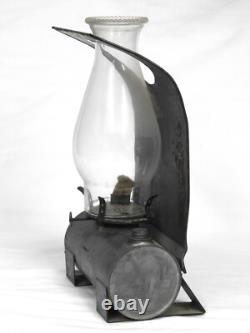 Antique Railroad Train Car Bunk Lantern Oil Lamp Metal Wall Mount Caboose