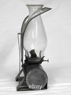 Antique Railroad Train Car Bunk Lantern Oil Lamp Metal Wall Mount Caboose
