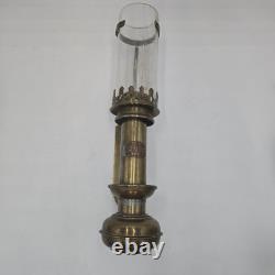 Antique Railroad Train Oil Lantern Wall Sconce Candle Lamp Light Fixture Brass