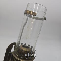 Antique Railroad Train Oil Lantern Wall Sconce Candle Lamp Light Fixture Brass
