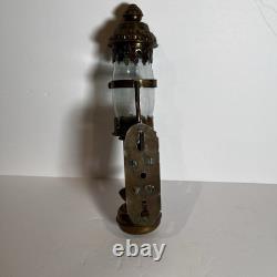 Antique Railroad Train Oil Lantern Wall Sconce Candle Lamp Light Fixture Brass