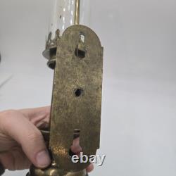 Antique Railroad Train Oil Lantern Wall Sconce Candle Lamp Light Fixture Brass