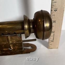 Antique Railroad Train Oil Lantern Wall Sconce Candle Lamp Light Fixture Brass