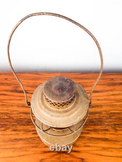 Antique Railway Kerosene Lamp HandLan St Louis Red Glass Globe Shade Home Decor