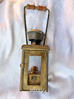 Antique Railway Lamp Brass Kerosene Oil Antique Railroad