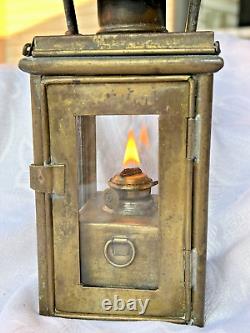 Antique Railway Lamp Brass Kerosene Oil Antique Railroad