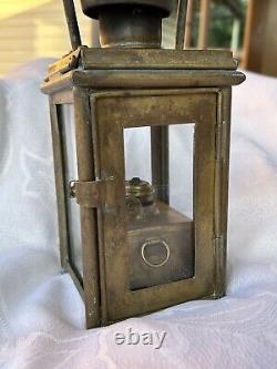 Antique Railway Lamp Brass Kerosene Oil Antique Railroad