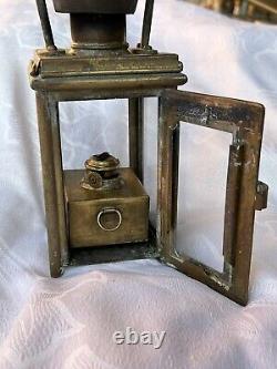 Antique Railway Lamp Brass Kerosene Oil Antique Railroad