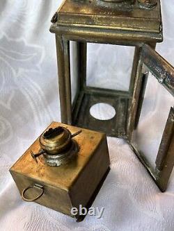 Antique Railway Lamp Brass Kerosene Oil Antique Railroad