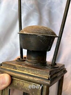 Antique Railway Lamp Brass Kerosene Oil Antique Railroad