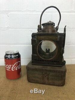 Antique Railway Lantern / Oil Lamp LMS Midlands Welch Patient Complete