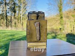 Antique Railway Signal Lantern, Copper Carbide Lamp, Belgium, Early 20th Century