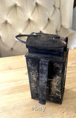 Antique Railway Signal Lantern Kerosene, Oil Lamp, Early 20th Century