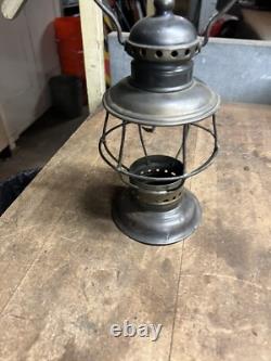 Antique Rare Aug 31 75 Railroad RR Brass Oil Lantern Lamp Conductor Presentation