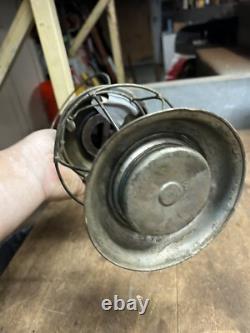 Antique Rare Aug 31 75 Railroad RR Brass Oil Lantern Lamp Conductor Presentation