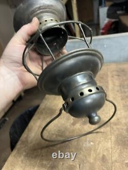 Antique Rare Aug 31 75 Railroad RR Brass Oil Lantern Lamp Conductor Presentation